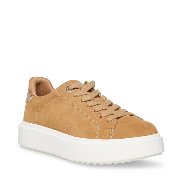 Steve Madden Catcher Taupe Suede Womens Sneakers