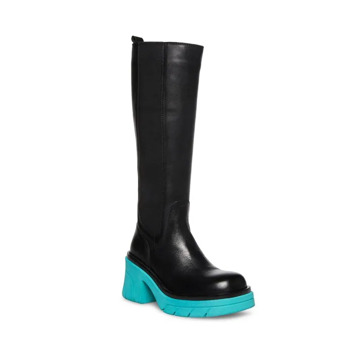 Steve Madden Dacy Black Blue Womens Boots Steve Madden Dacy Black Blue Womens Boots