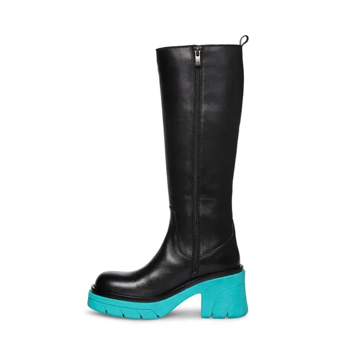Steve Madden Dacy Black Blue Womens Boots Steve Madden Dacy Black Blue Womens Boots