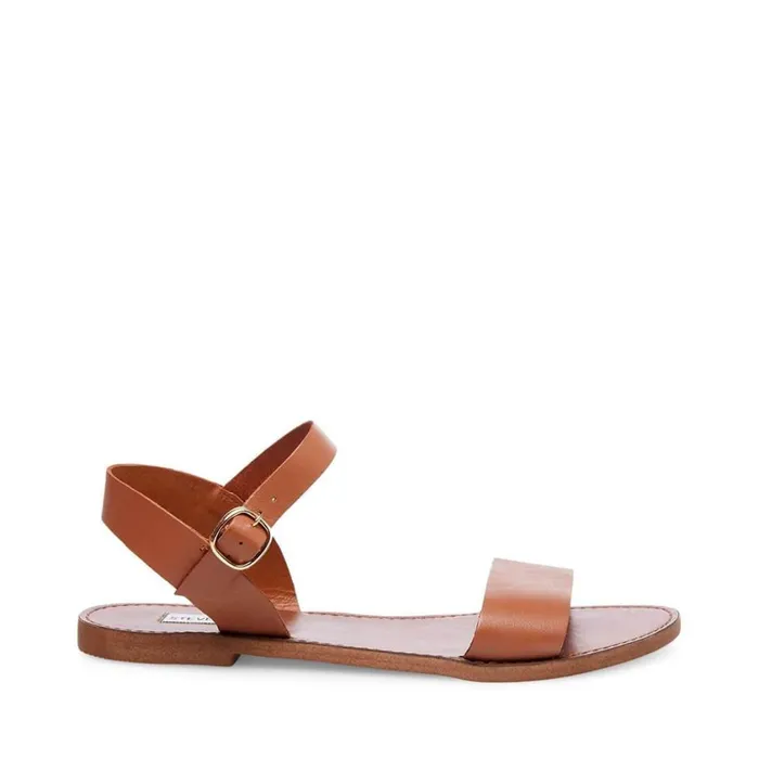 Steve Madden Donddi Tan Leather Womens Sandals