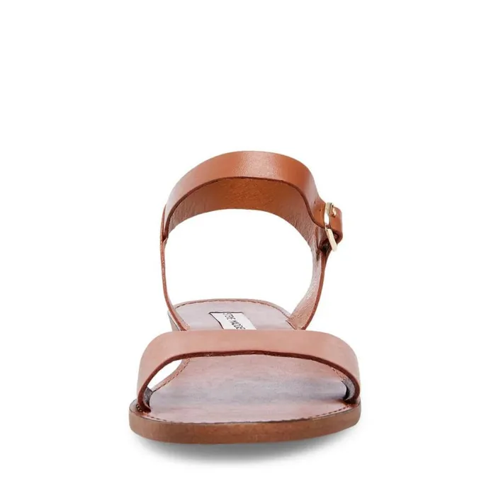 Steve Madden Donddi Tan Leather Womens Sandals