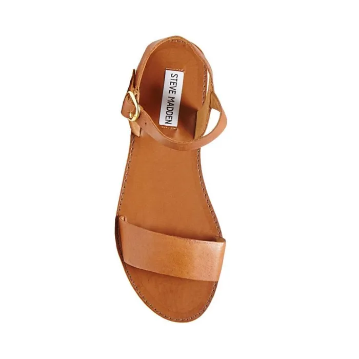 Steve Madden Donddi Tan Leather Womens Sandals