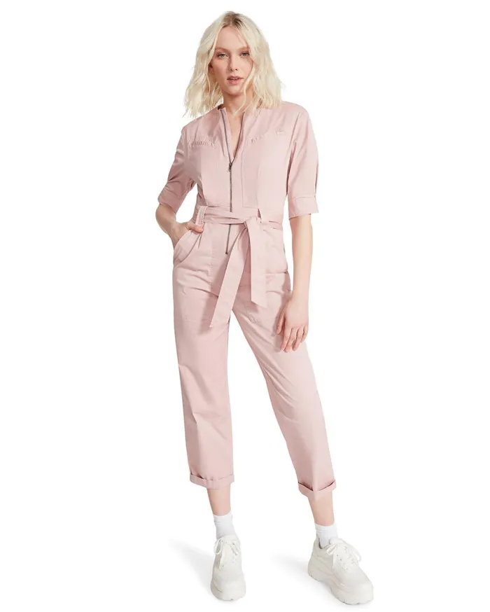Steve Madden Flying Private Jumpsuit Light Pink Womens Bottoms