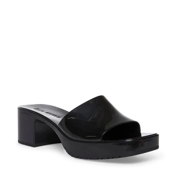 Steve Madden Harlin Black Womens Mules