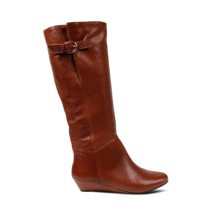Steve Madden Intyce Cognac Leather Womens Boots