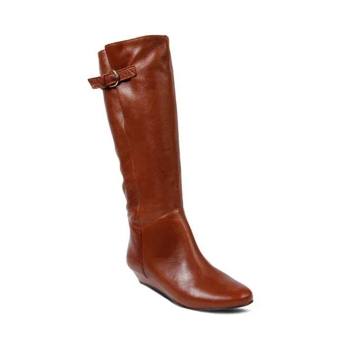 Steve Madden Intyce Cognac Leather Womens Boots