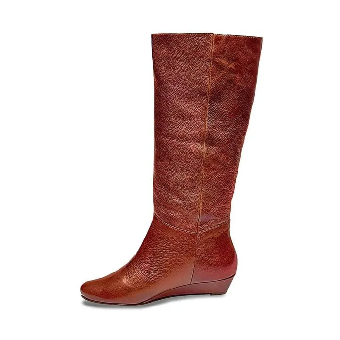Steve Madden Intyce Cognac Leather Womens Boots