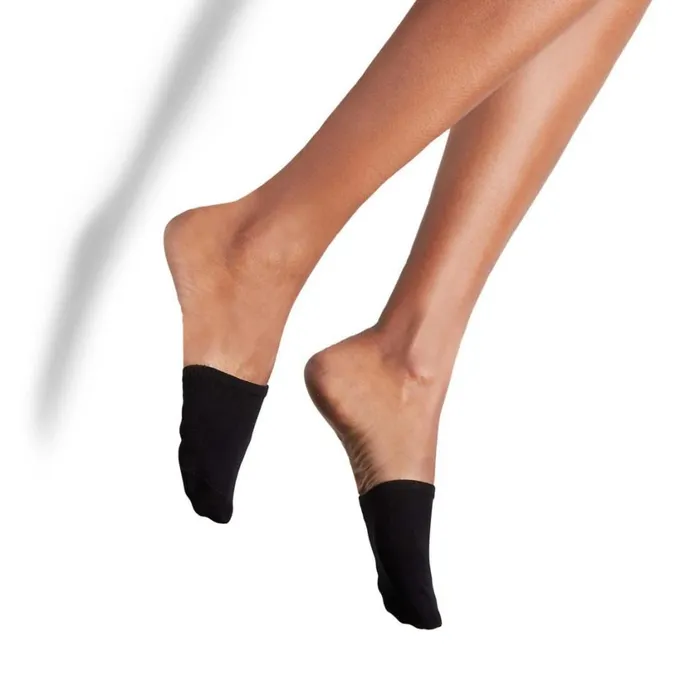 Steve Madden L Toesolid Black Tan Blacktan Womens Socks and Tights