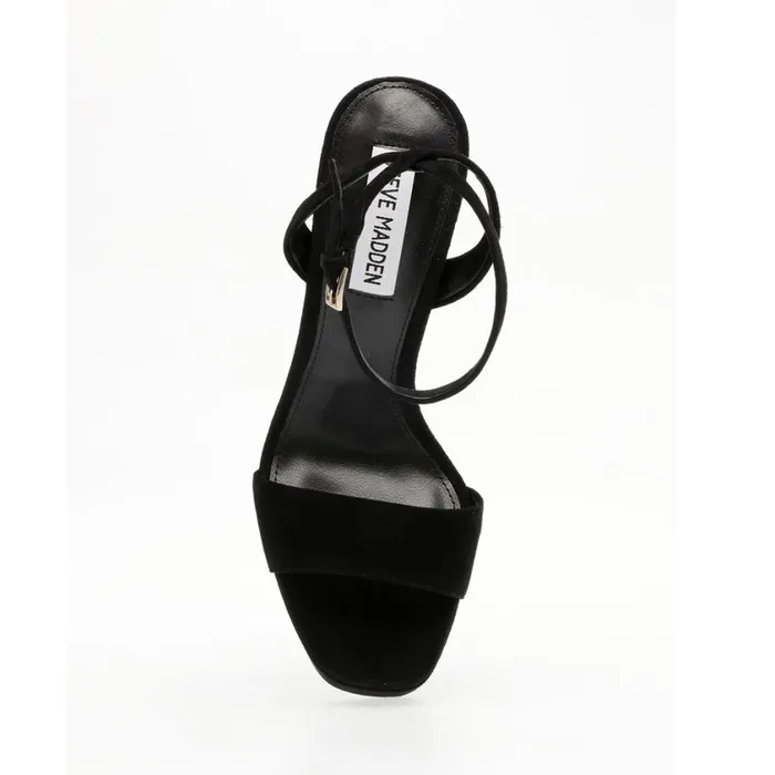 Steve Madden Lessa Black Suede Womens Heels