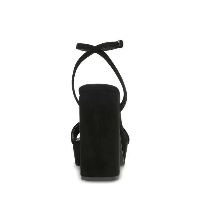 Steve Madden Lessa Black Suede Womens Heels
