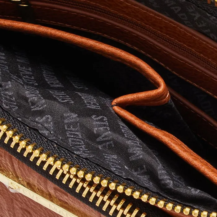 Steve Madden Logo Crossbody Cognac Womens Shoulder Bags Steve Madden Logo Crossbody Cognac Womens Shoulder Bags