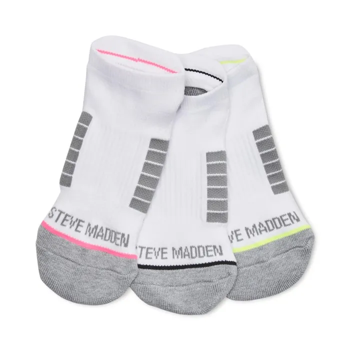 Steve Madden Low Cut Socks White Multi Womens Socks and Tights