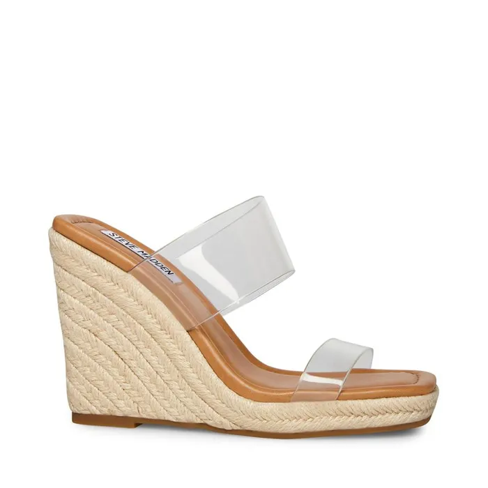 Steve Madden Mackie Clear Womens Wedges