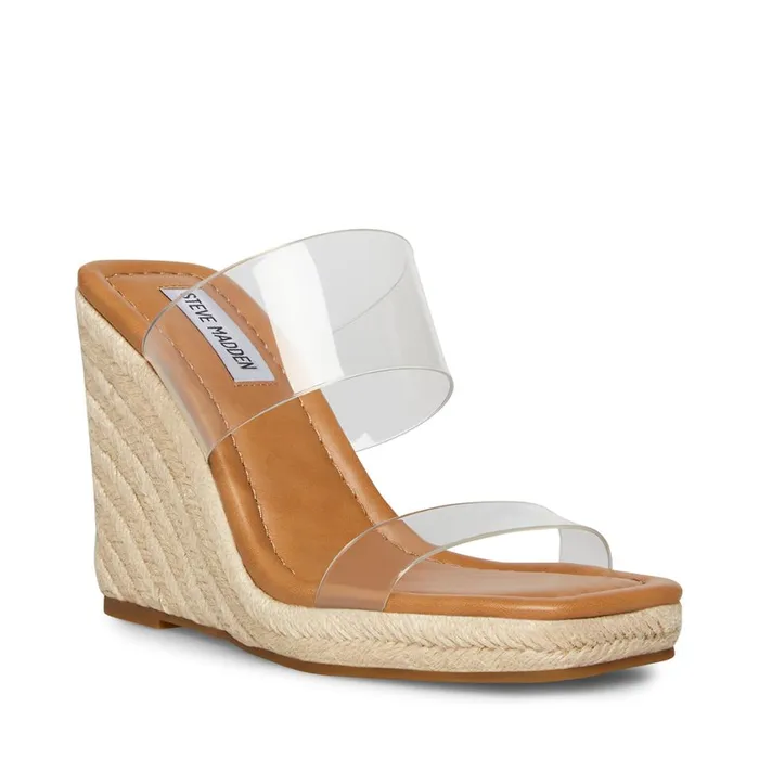 Steve Madden Mackie Clear Womens Wedges Steve Madden Mackie Clear Womens Wedges