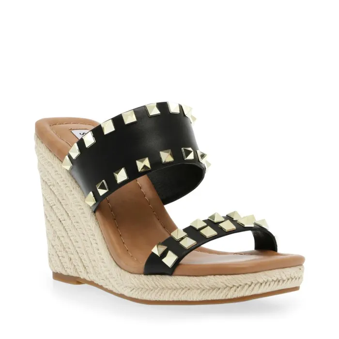 Steve Madden Mackie S Black Multi Womens Wedges Steve Madden Mackie S Black Multi Womens Wedges