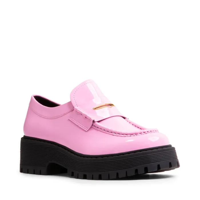 Steve Madden Malvern Pink Patent Womens Loafers Steve Madden Malvern Pink Patent Womens Loafers
