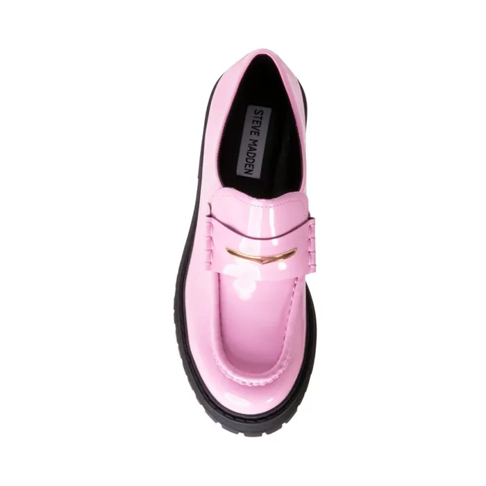 Steve Madden Malvern Pink Patent Womens Loafers Steve Madden Malvern Pink Patent Womens Loafers