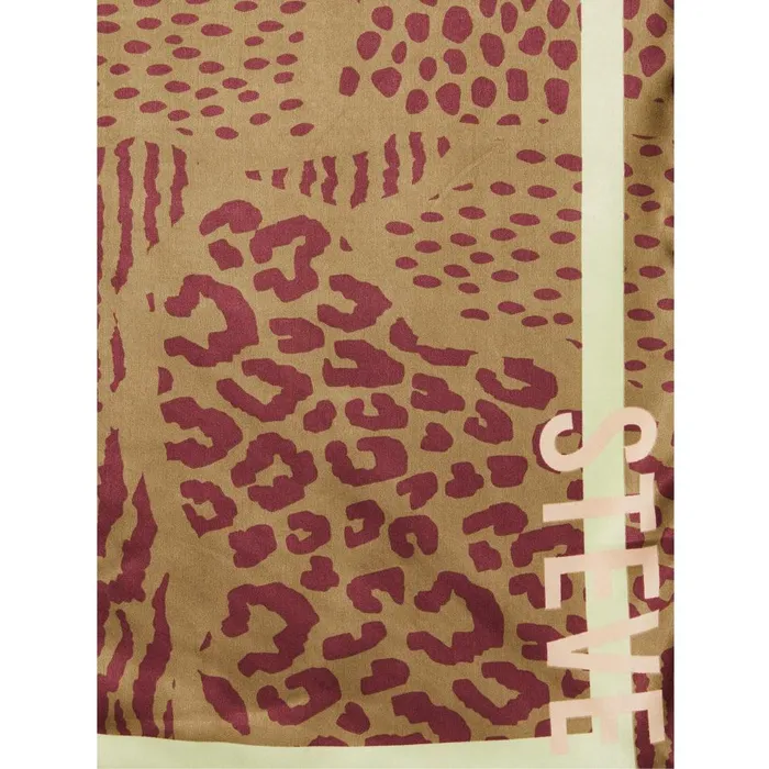 Steve Madden Mixed Animal Print Bandana Olive Womens Hats and Hair Accessories