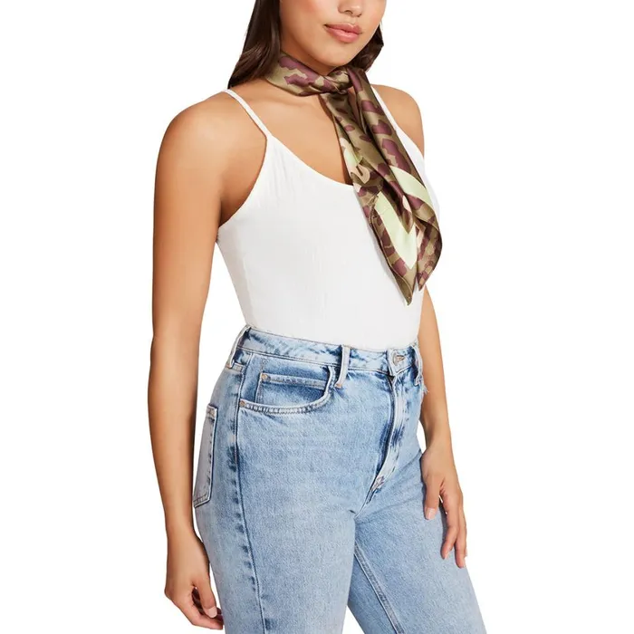 Steve Madden Mixed Animal Print Bandana Olive Womens Hats and Hair Accessories Steve Madden Mixed Animal Print Bandana Olive Womens Hats and Hair Accessories