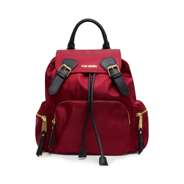 Steve Madden Nylon Backpack Wine Womens Belt Bags and Backpacks