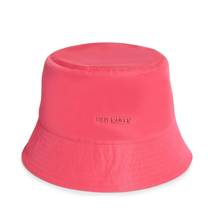 Steve Madden Nylon Bucket Hat Pink Womens Hats and Hair Accessories