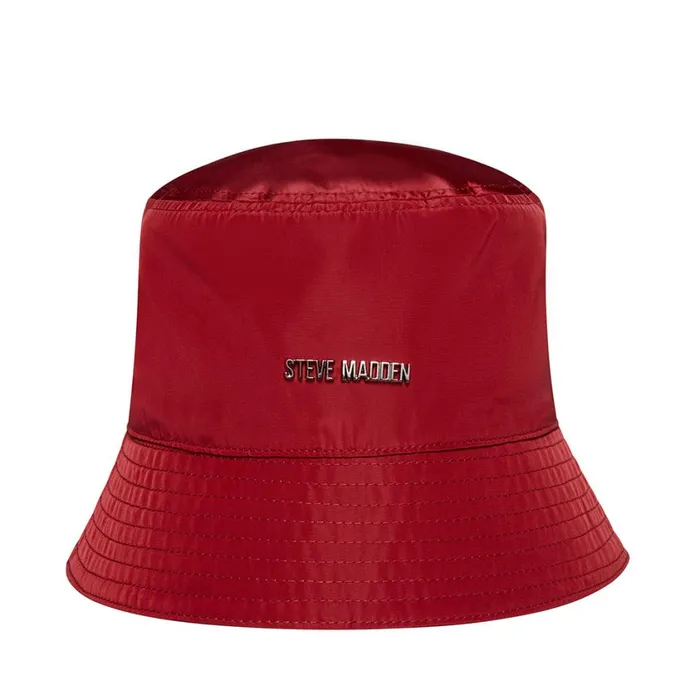 Steve Madden Nylon Bucket Hat Wine Womens Hats and Hair Accessories
