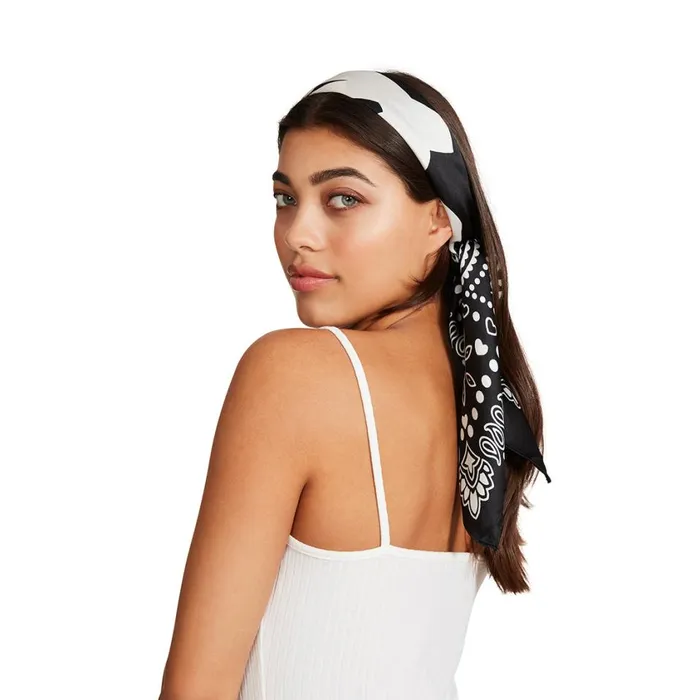 Steve Madden Paisley Bandana Black Womens Hats and Hair Accessories Steve Madden Paisley Bandana Black Womens Hats and Hair Accessories