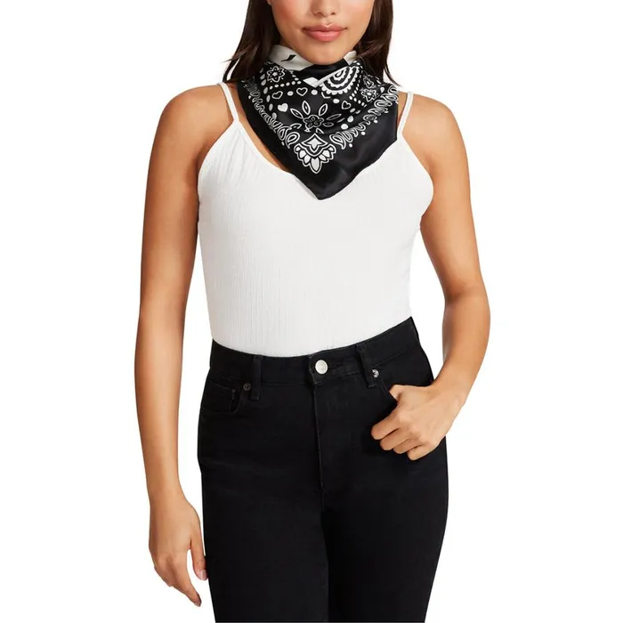 Steve Madden Paisley Bandana Black Womens Hats and Hair Accessories Steve Madden Paisley Bandana Black Womens Hats and Hair Accessories