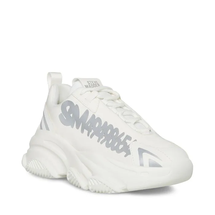 Steve Madden Peak White Womens Sneakers Steve Madden Peak White Womens Sneakers