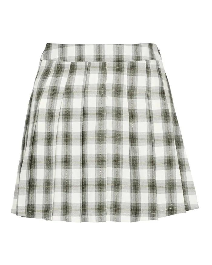 Steve Madden Plaid Pleated Mini Skirt Green Womens Bottoms Steve Madden Plaid Pleated Mini Skirt Green Womens Bottoms