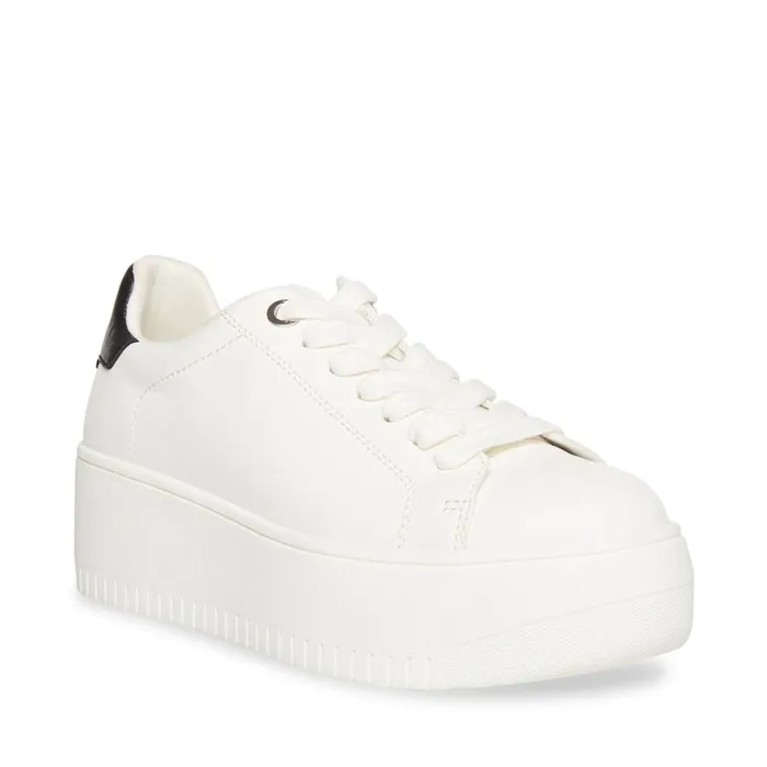 Steve Madden Rockaway Whiteblack White Black Womens Sneakers Steve Madden Rockaway Whiteblack White Black Womens Sneakers