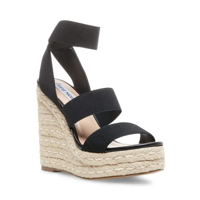 Steve Madden Shimmy Black Womens Wedges
