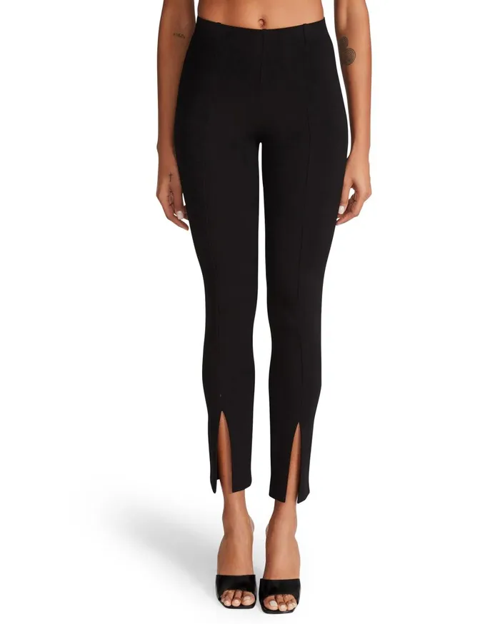 Steve Madden Slit Front Pant Black Womens Bottoms Steve Madden Slit Front Pant Black Womens Bottoms