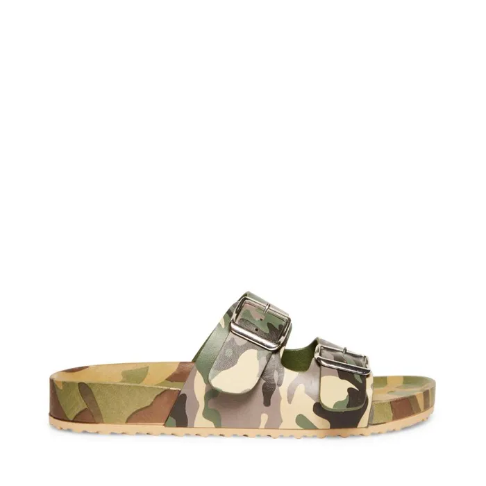 Steve Madden Teddy T Camouflage Womens Sandals