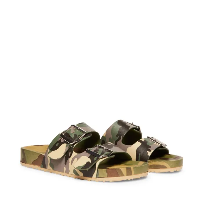 Steve Madden Teddy T Camouflage Womens Sandals