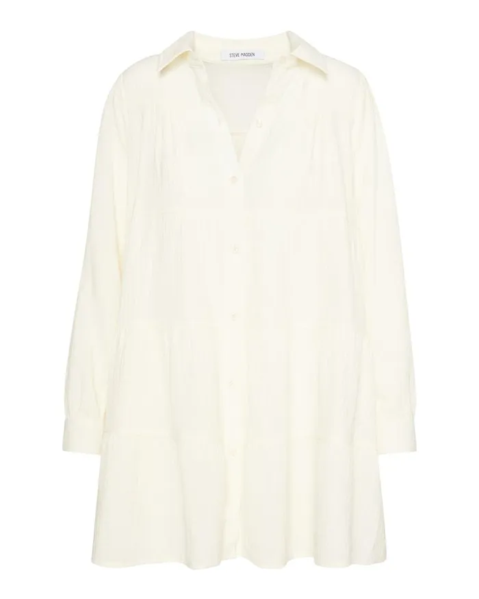 Steve Madden Tiered Shift Dress Beige Womens Dresses Steve Madden Tiered Shift Dress Beige Womens Dresses