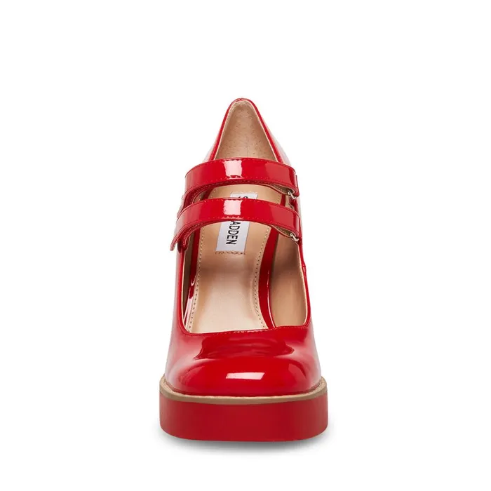 Steve Madden Twice Red Patent Womens Loafers