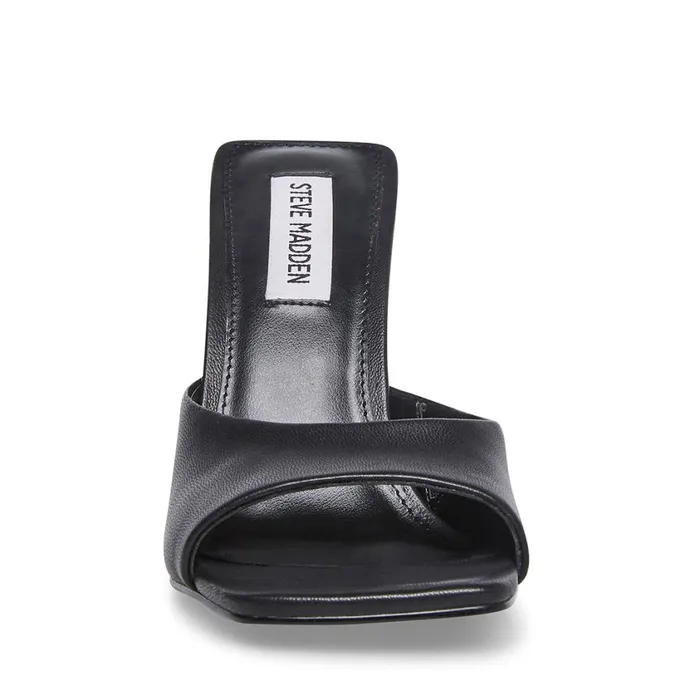 Steve Madden Twists Black Leather Womens Mules Steve Madden Twists Black Leather Womens Mules