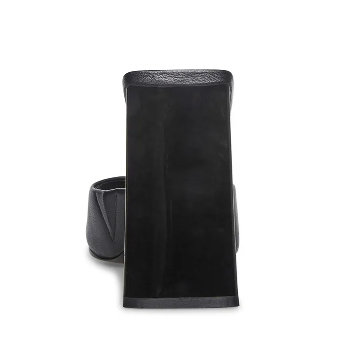 Steve Madden Twists Black Leather Womens Mules Steve Madden Twists Black Leather Womens Mules