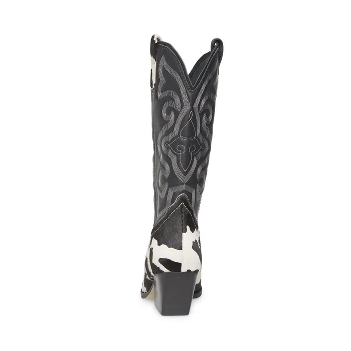 Steve Madden West Blackwhite Black White Womens Boots Steve Madden West Blackwhite Black White Womens Boots