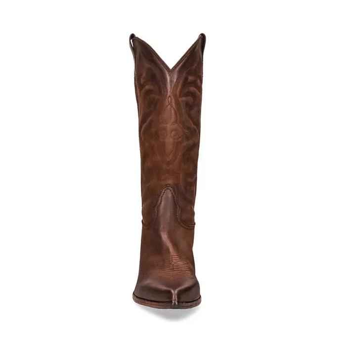 Steve Madden West Brown Leather Womens Boots Steve Madden West Brown Leather Womens Boots