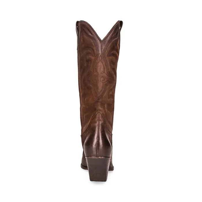 Steve Madden West Brown Leather Womens Boots Steve Madden West Brown Leather Womens Boots
