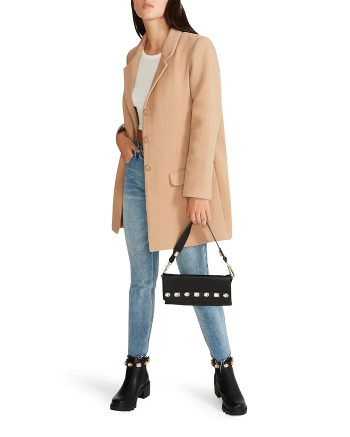 Steve Madden Whiskey Business Coat Light Camel Womens Jackets and Coats