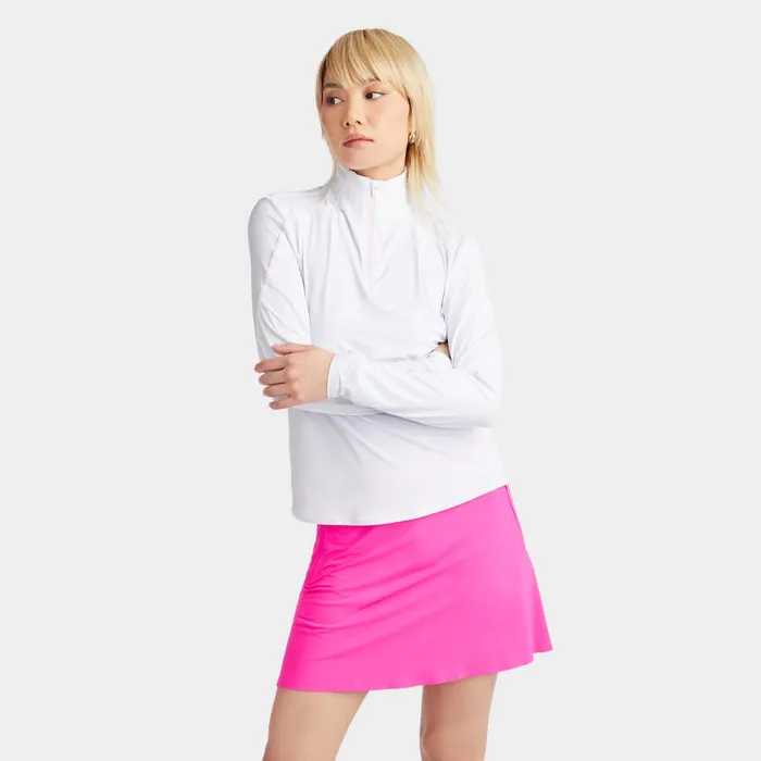 Sun Shield Silky Tech Nylon Quarter Zip Layer Snow Women GFORE Tops