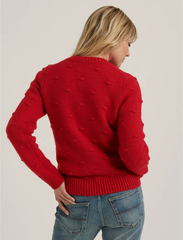 Sweaters and Sweatshirts Women Lucky Brand Bobble Crew Neck Sweater Tango Red