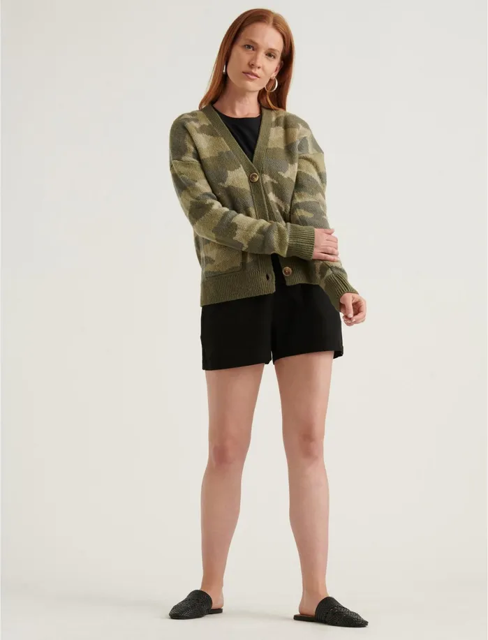 Sweaters and Sweatshirts Women Lucky Brand Camo Cardigan Camo Multi