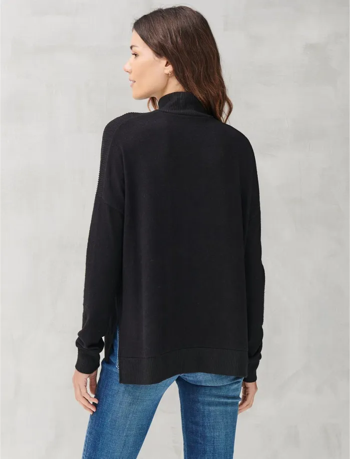 Sweaters and Sweatshirts Women Lucky Brand CLOUD JERSEY TURTLENECK Lucky Black