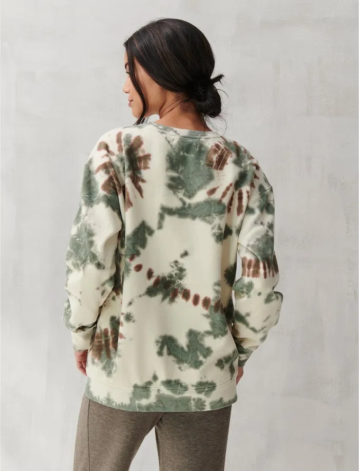 Sweaters and Sweatshirts Women Lucky Brand Tie Dye Pullover Whisper White