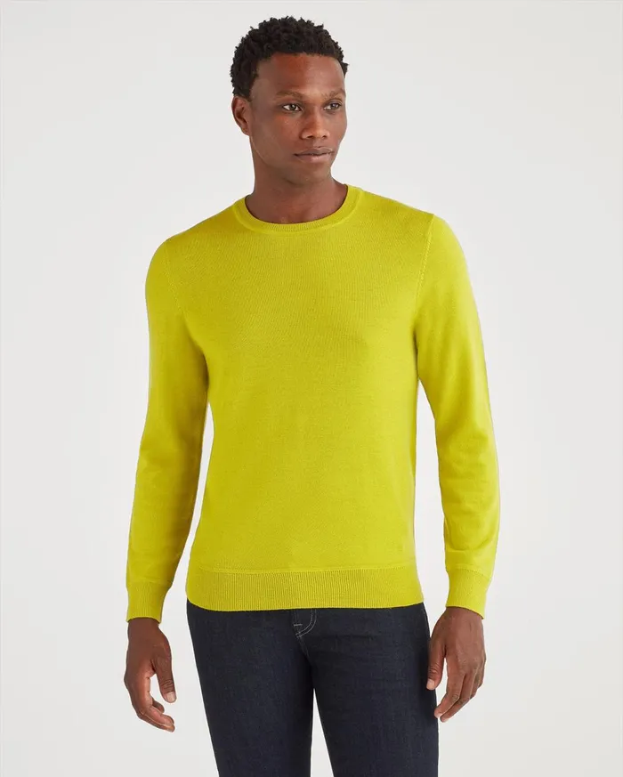 Sweaters Men 7 For All Mankind Merino Wool Long Sleeve Crewneck In Bitter Absynthe Sweaters Men 7 For All Mankind Merino Wool Long Sleeve Crewneck In Bitter Absynthe