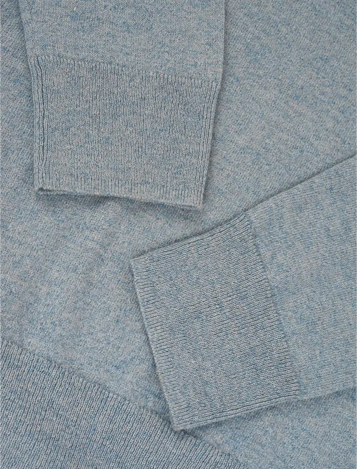 Sweaters Men Lucky Brand Linen Welterweight Crew Heather Blue
